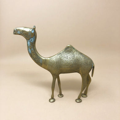 Vintage Large Brass Camel