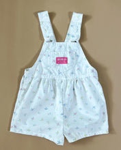 Vintage white floral shortall 6Y