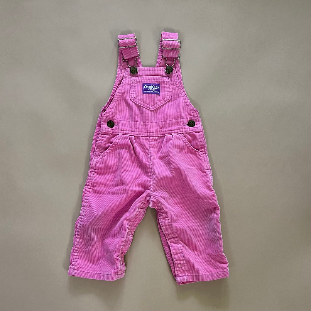 Vintage pink corduroy overalls 12M