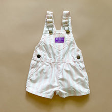 Vintage white and pink with hearts striped Shortalls 12 M