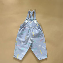 Vintage circus words overalls