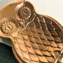 Vintage Brass Owl Trinket Dish