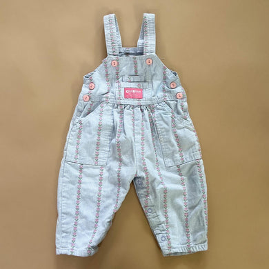 Vintage gingham and floral overalls 6/9 M